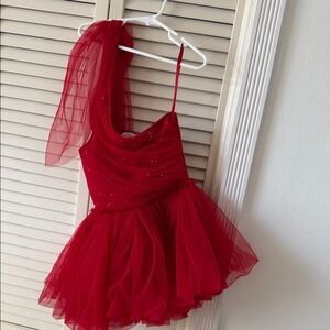 Elegant Red Kids Formal Dress